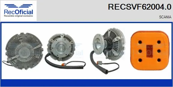 Embrayage, ventilateur de radiateur RECOFICIAL RECSVF62004.0