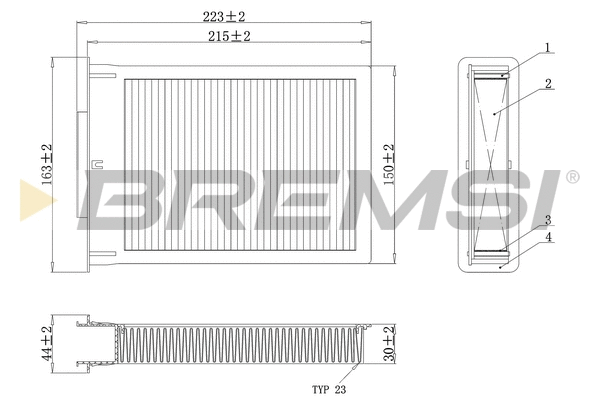 Filtre, air de l'habitacle BREMSI FC0077C