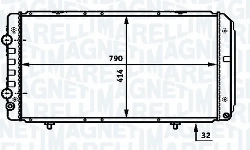 Radiateur, refroidissement du moteur MAGNETI MARELLI - BR RMM376717281
