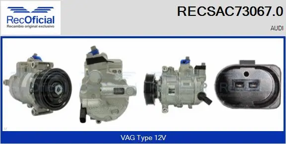 Compresseur, climatisation RECOFICIAL RECSAC73067.0