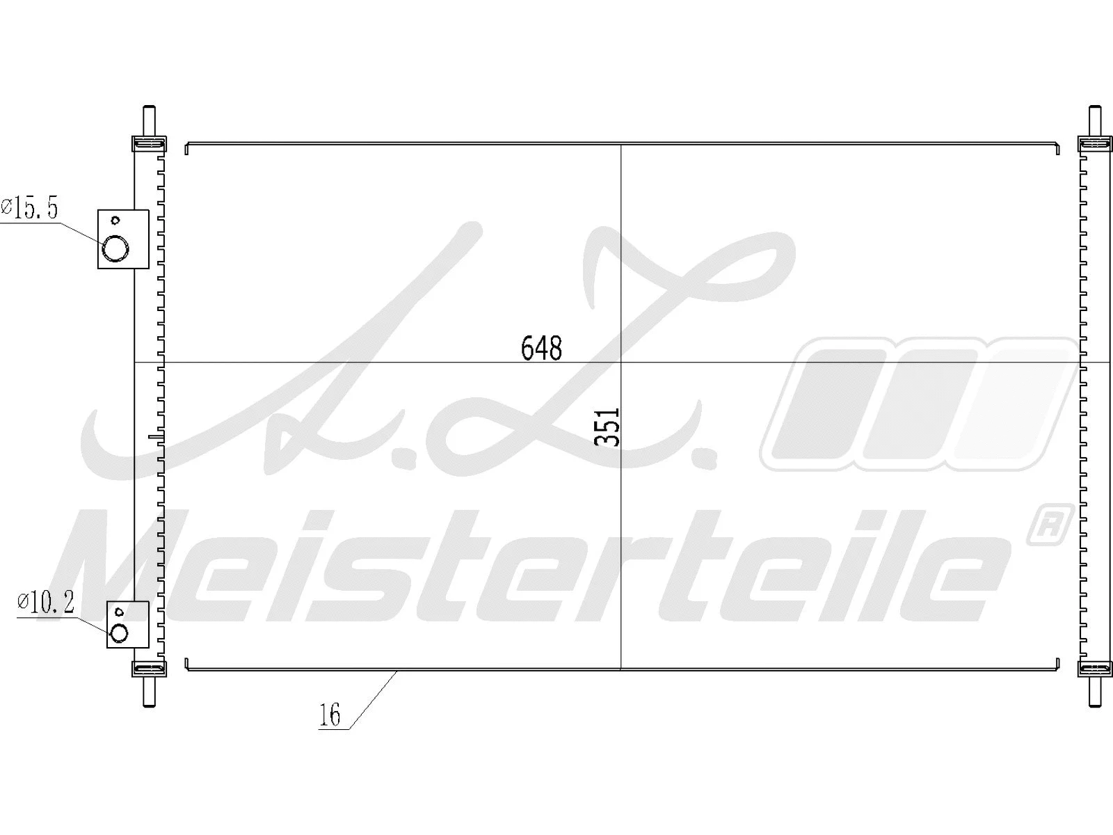 Condenseur, climatisation A.Z. Meisterteile AZMT-45-030-1017