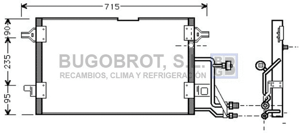 Condenseur, climatisation BUGOBROT 62-AI5116