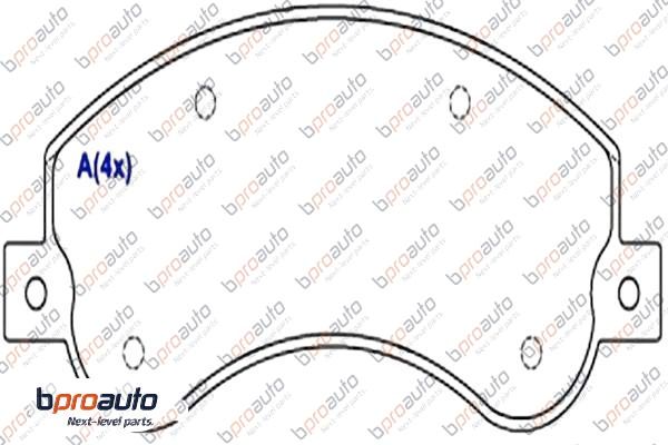 Kit de plaquettes de frein, frein à disque BPROAUTO 1BP30985AA