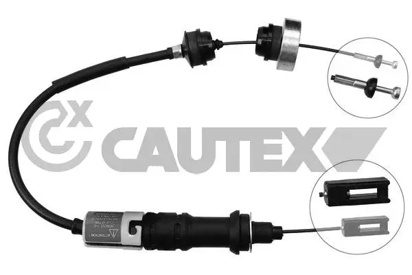 Tirette à câble, commande d'embrayage CAUTEX 038456