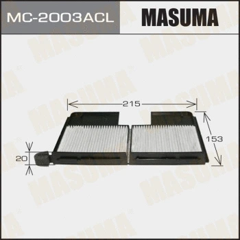 Filtre, air de l'habitacle MASUMA MC-2003ACL