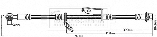 Flexible de frein BORG & BECK BBH8316