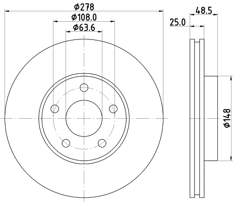 Disque de frein MINTEX MDC2807C