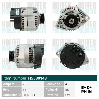 Alternateur HOFFER H5530143