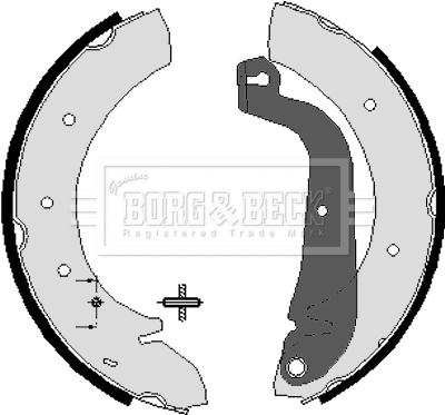 Jeu de mâchoires de frein BORG & BECK BBS6030