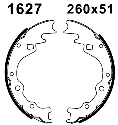 Jeu de mâchoires de frein BSF 01627
