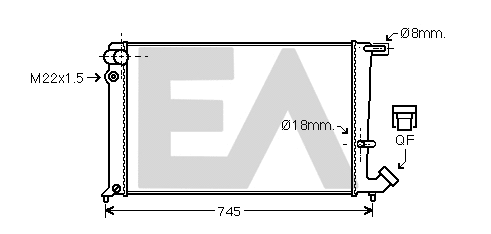 Radiateur, refroidissement du moteur EACLIMA 31R10025