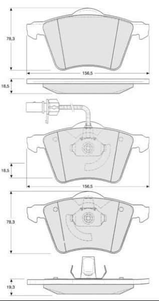 Kit de plaquettes de frein, frein à disque MTR MT465
