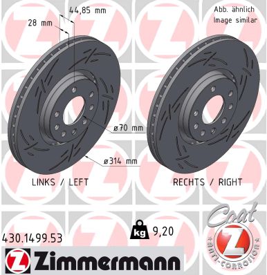 Disque de frein ZIMMERMANN 430.1499.53