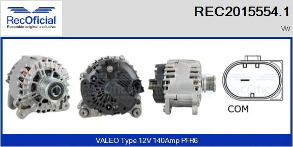 Alternateur RECOFICIAL REC2015554.1