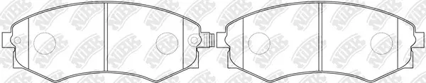 Kit de plaquettes de frein, frein à disque NiBK PN2245