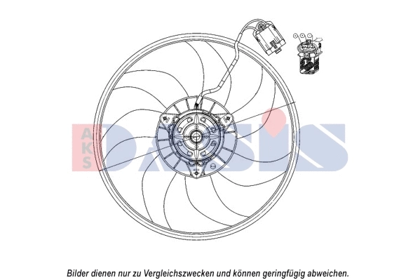 Ventilateur, refroidissement du moteur AKS DASIS 158111N