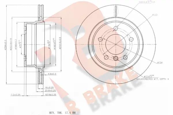 Disque de frein R BRAKE 78RBD26087