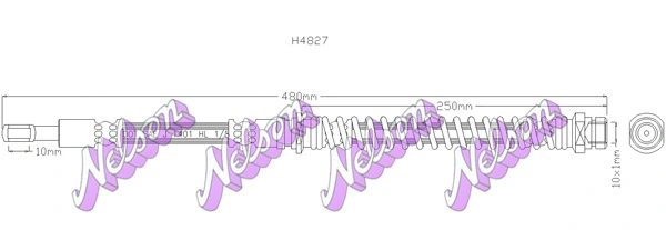 Flexible de frein KAWE H4827