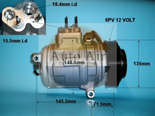 Compresseur, climatisation AUTO AIR GLOUCESTER 14-1035