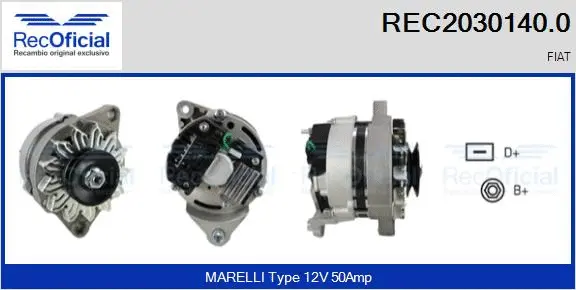 Alternateur RECOFICIAL REC2030140.0
