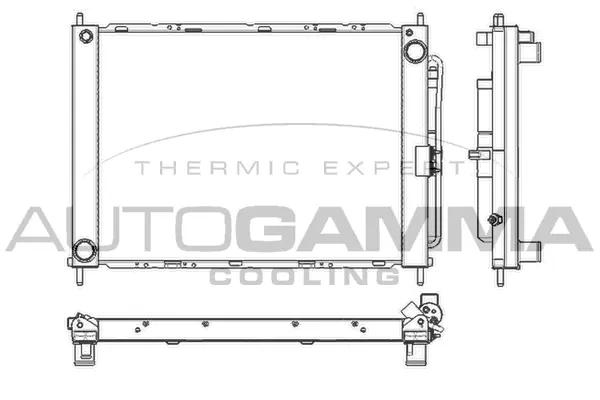 Radiateur, refroidissement du moteur AUTOGAMMA 104017B