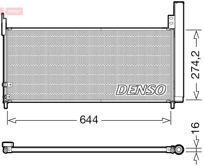 Condenseur, climatisation DENSO DCN50116