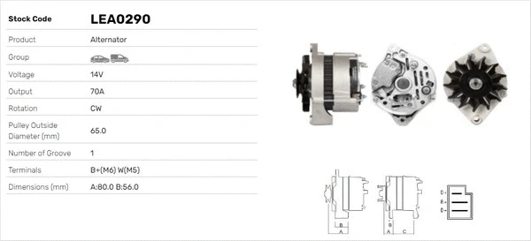 Alternateur LUSA LEA0290