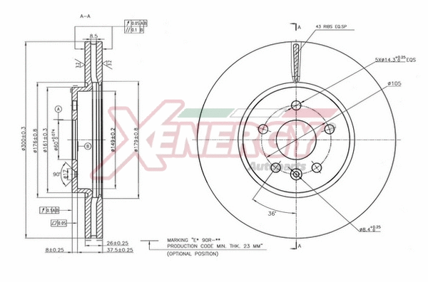 Disque de frein AP XENERGY X602788