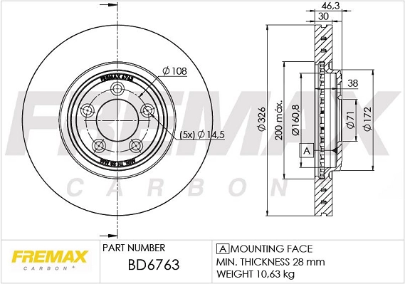 Disque de frein FREMAX BD-6763