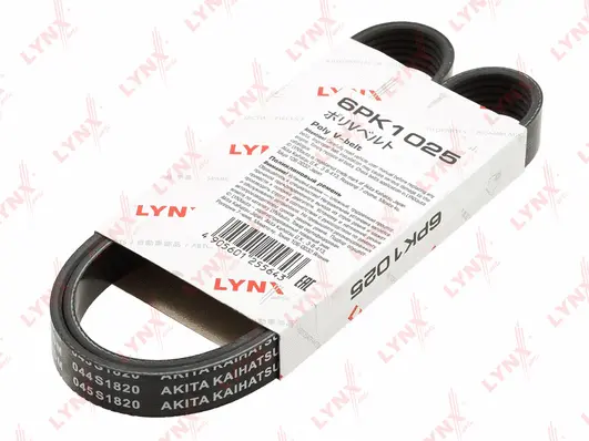 Courroie trapézoïdale à nervures LYNXAUTO 6PK1025
