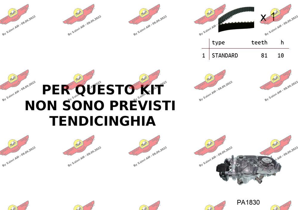 Pompe à eau + kit de courroie crantée AUTOKIT 04.5B06PA