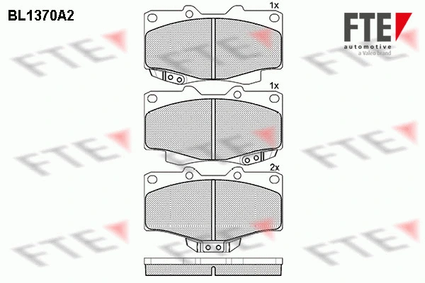 Kit de plaquettes de frein, frein à disque FTE 9010148