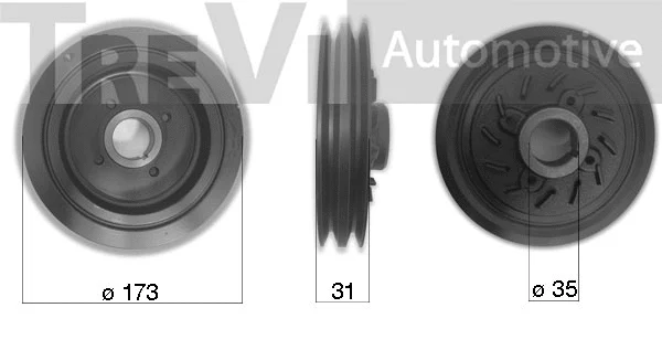 Poulie, vilebrequin TREVI AUTOMOTIVE PC1267