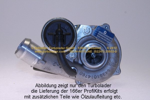Turbocompresseur, suralimentation SCHLÜTTER TURBOLADER 166-00855
