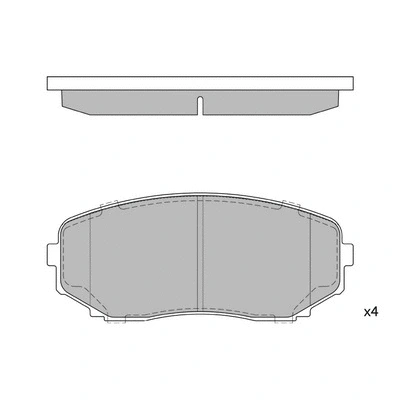 Kit de plaquettes de frein, frein à disque HAGEN GP1603