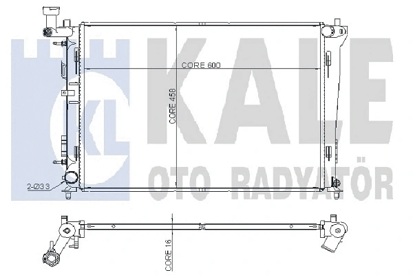 Radiateur, refroidissement du moteur KALE OTO RADYATÖR 350100