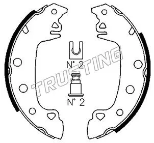 Jeu de mâchoires de frein TRUSTING 088.204