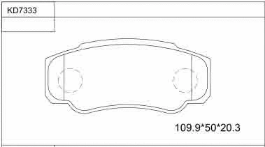 Kit de plaquettes de frein, frein à disque ASIMCO KD7333