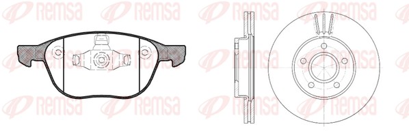 Kit de freins, frein à disques REMSA 81082.00
