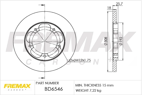 Disque de frein FREMAX BD-6546