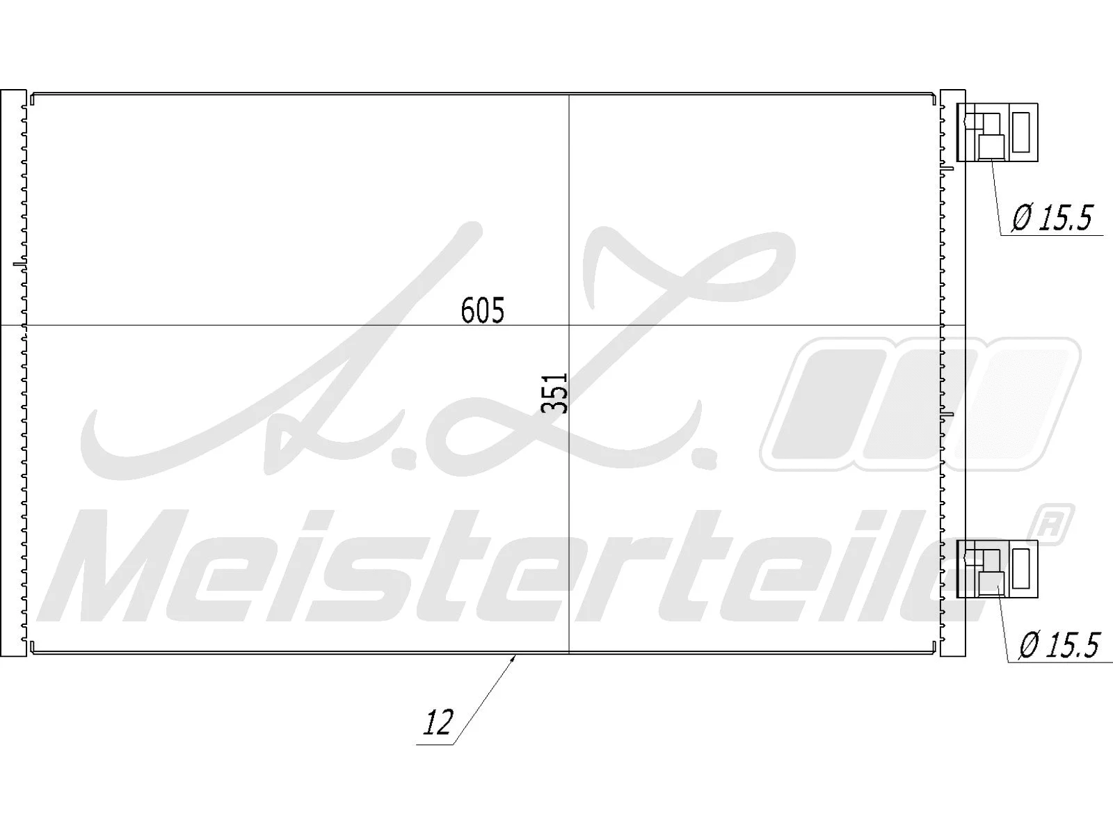 Condenseur, climatisation A.Z. Meisterteile AZMT-45-030-1466