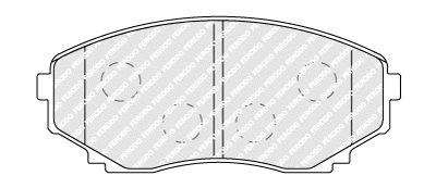 Kit de plaquettes de frein, frein à disque FERODO FDB1757