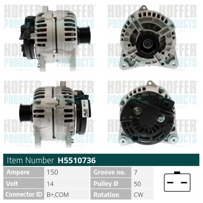 Alternateur HOFFER H5510736