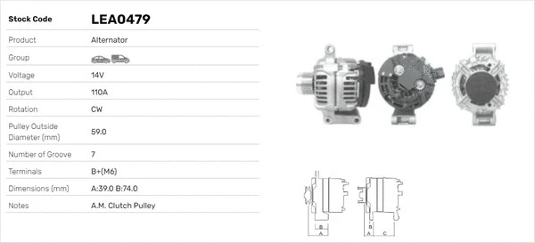 Alternateur LUSA LEA0479