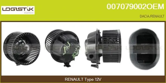 Pulseur d'air habitacle LGK 007079002OEM
