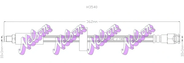 Flexible de frein KAWE H3540