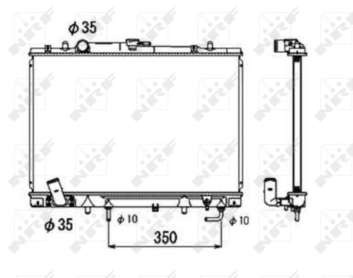 Radiateur, refroidissement du moteur NRF 53687