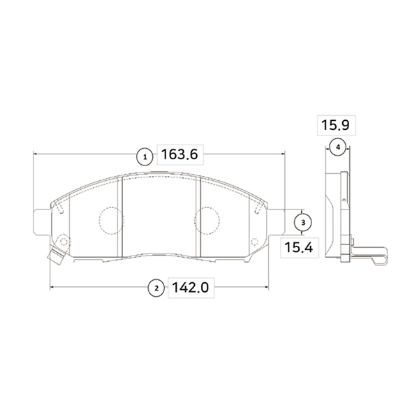 Kit de plaquettes de frein, frein à disque CTR GK0733