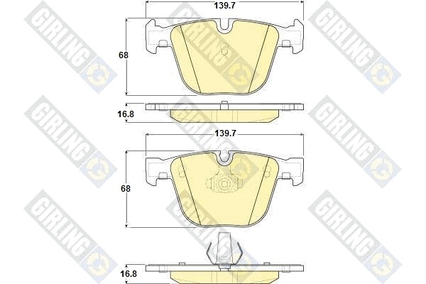 Kit de plaquettes de frein, frein à disque GIRLING 6115022
