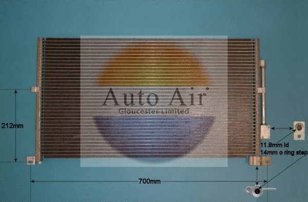 Condenseur, climatisation AUTO AIR GLOUCESTER 16-1131